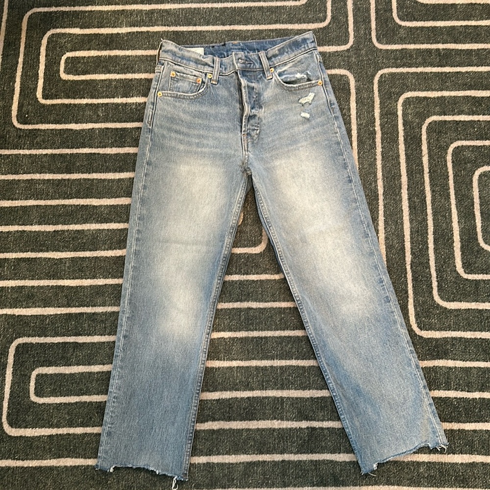 Gap - Cheeky Straight High Rise (Light Indigo) Petite